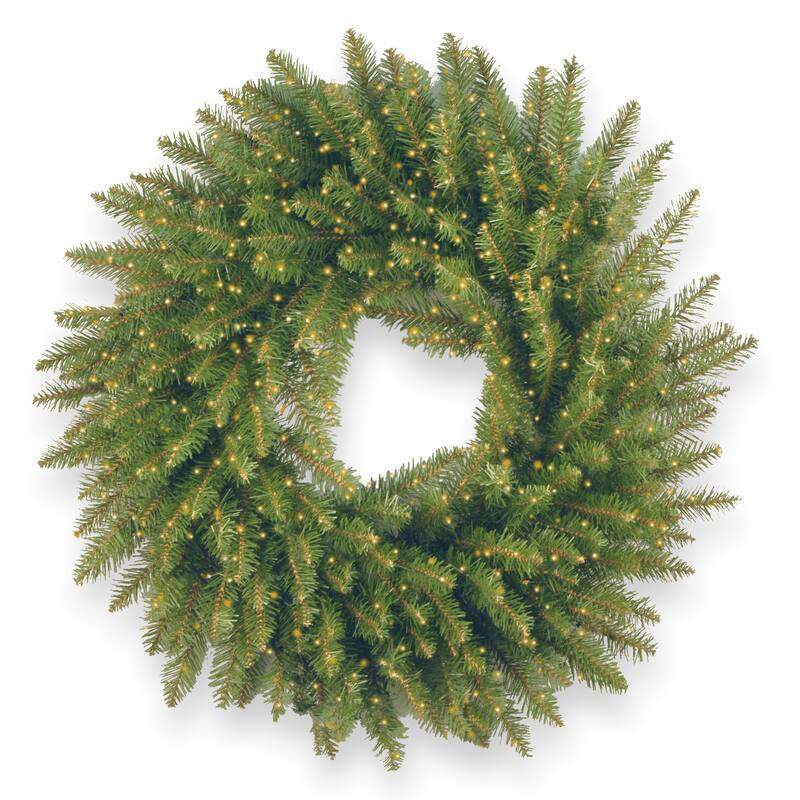 National Tree Company 2 ft. Kingswood Fir Wreath with Battery Operated Infinity Lights - 2 ft
