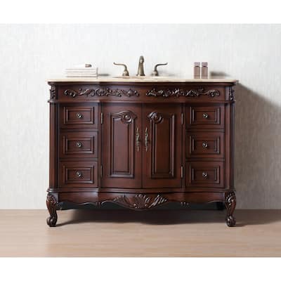Stufurhome 48 Inches Saturn Single Sink Bathroom Vanity