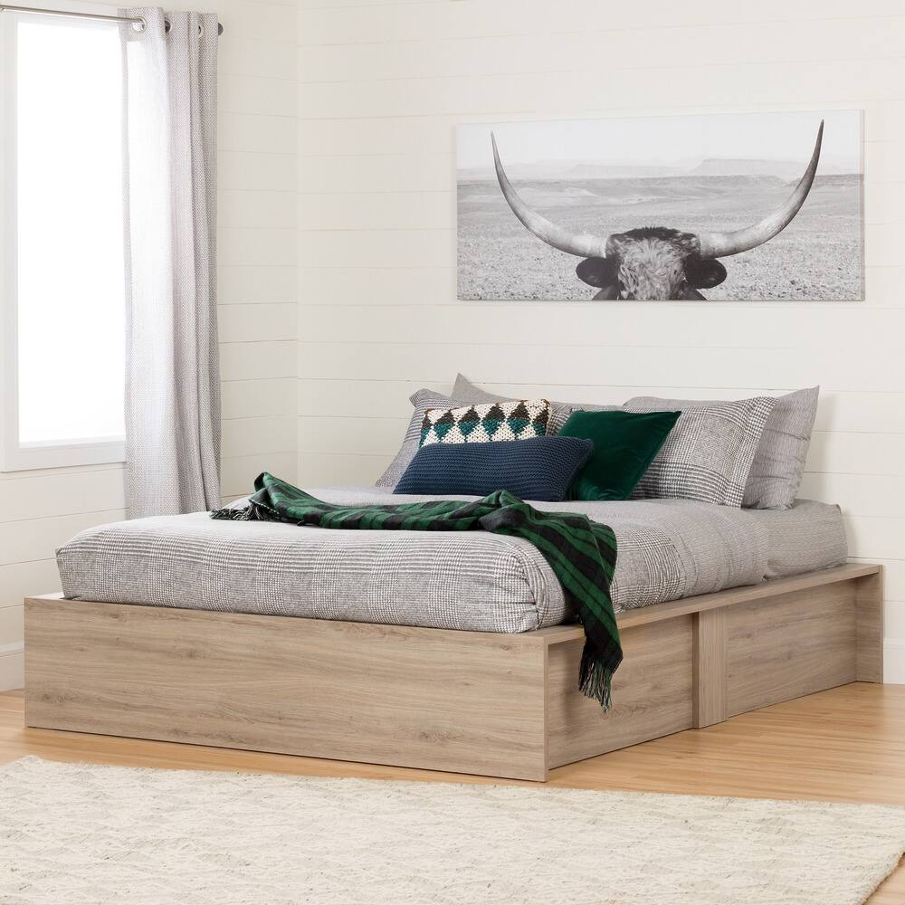 South Shore Fusion 60-inch Ottoman Queen Storage Bed