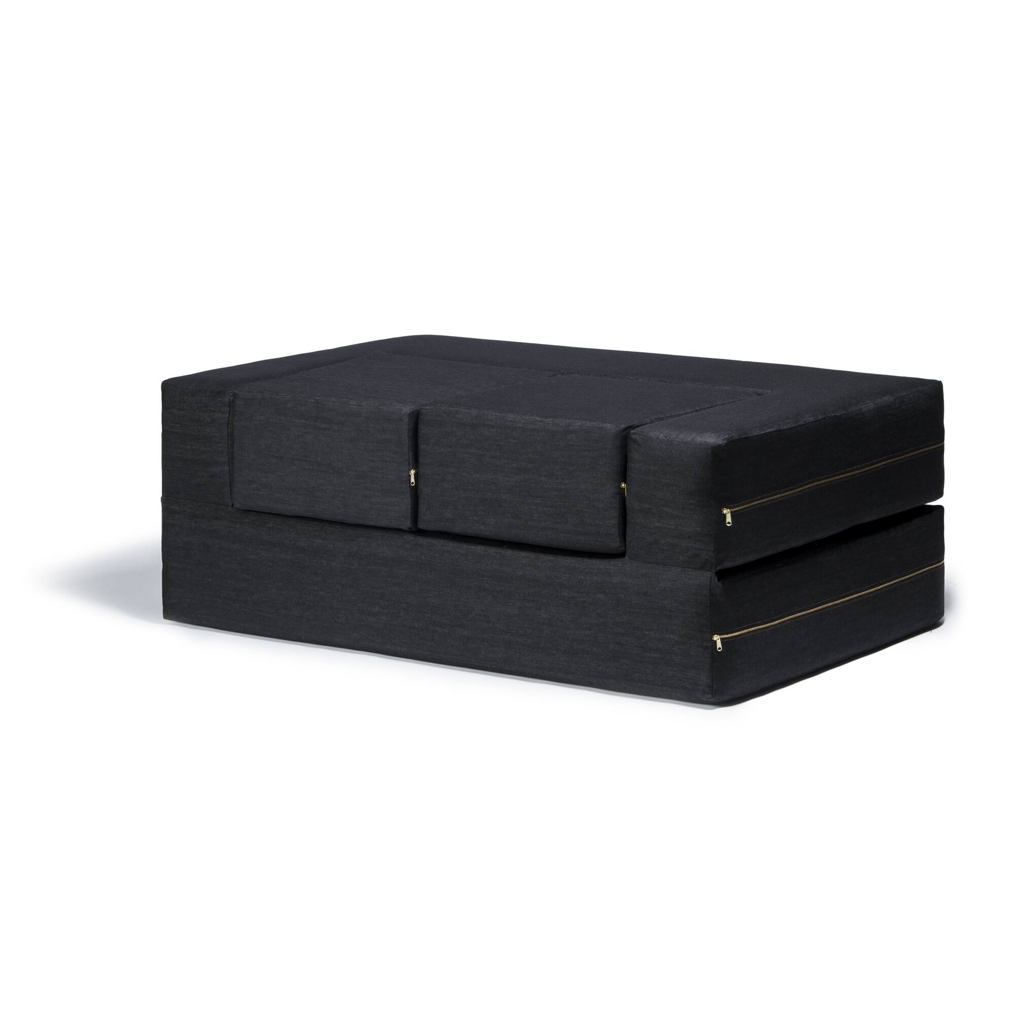 Jaxx Denim Zipline Modular Sleeper Loveseat and Ottomans Set On Sale