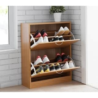 Shoe Bench, Solid Wood Shoe Rack Beech Storage Rack Organizer with High  Rebound Sponge Cushion, Wooden Shoe Rack Small Desk for Entryway