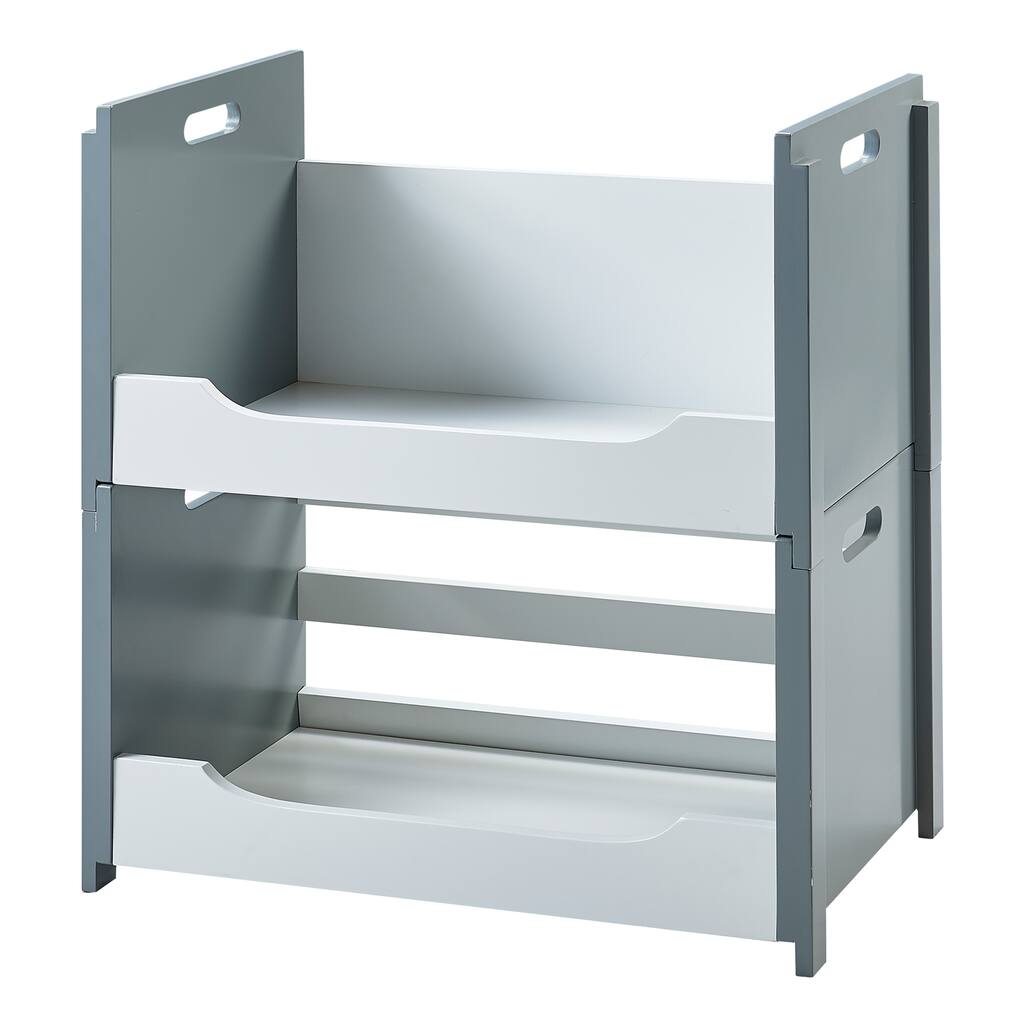 Versanora - Cubo Stacking Storage Unit Set - A&B - White/Grey