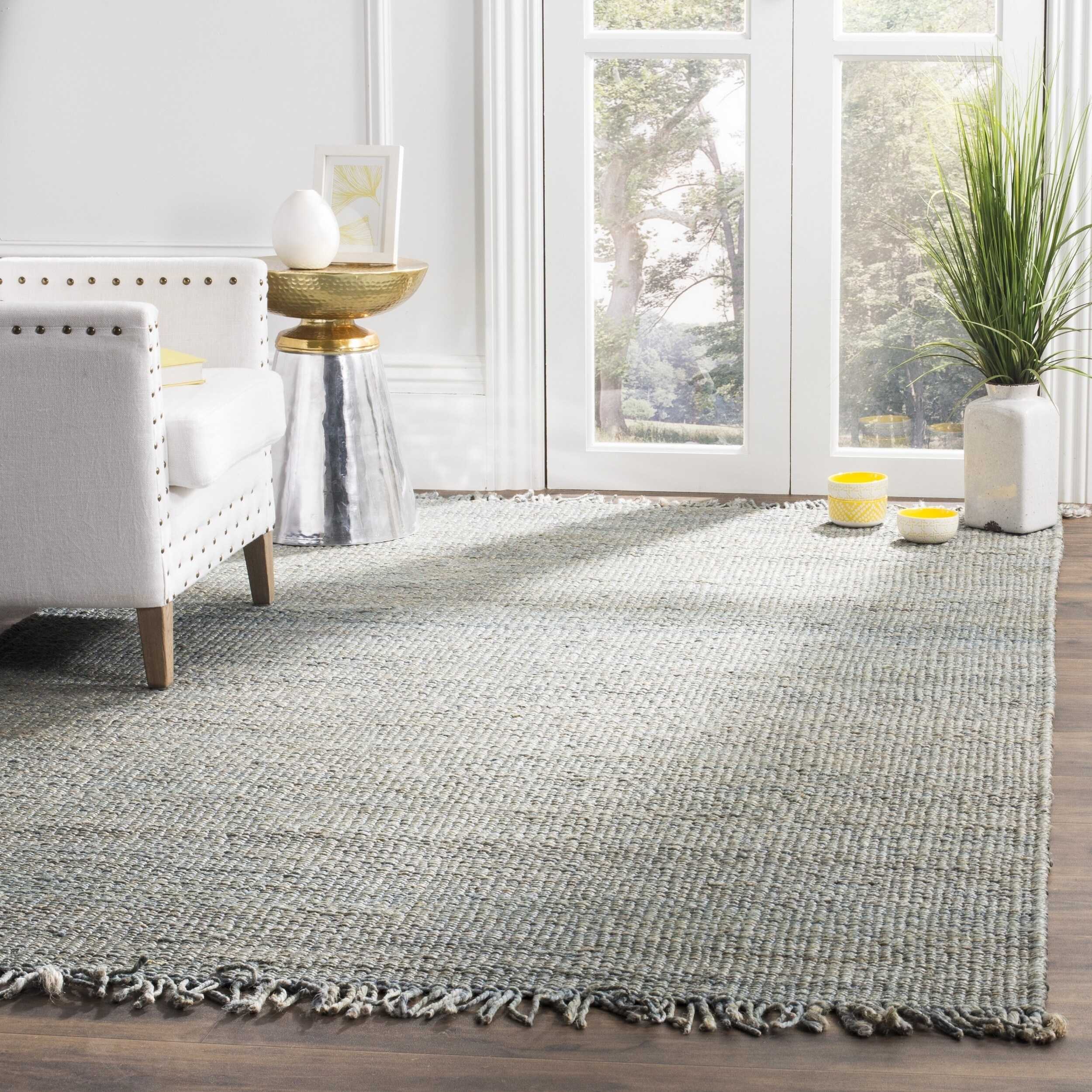 Shop Safavieh Natural Fiber Coastal Handwoven Jute Blue Area Rug 3