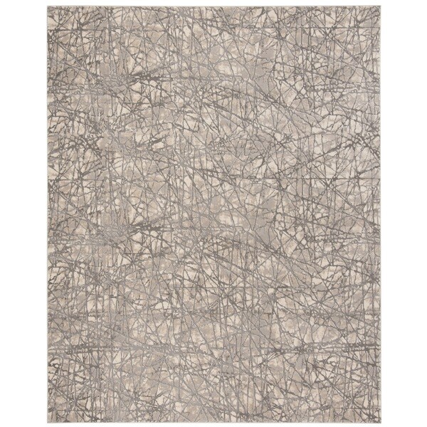 Shop Safavieh Meadow Modern Abstract Beige/ Grey Area Rug 8' x 10' On Sale Free Shipping