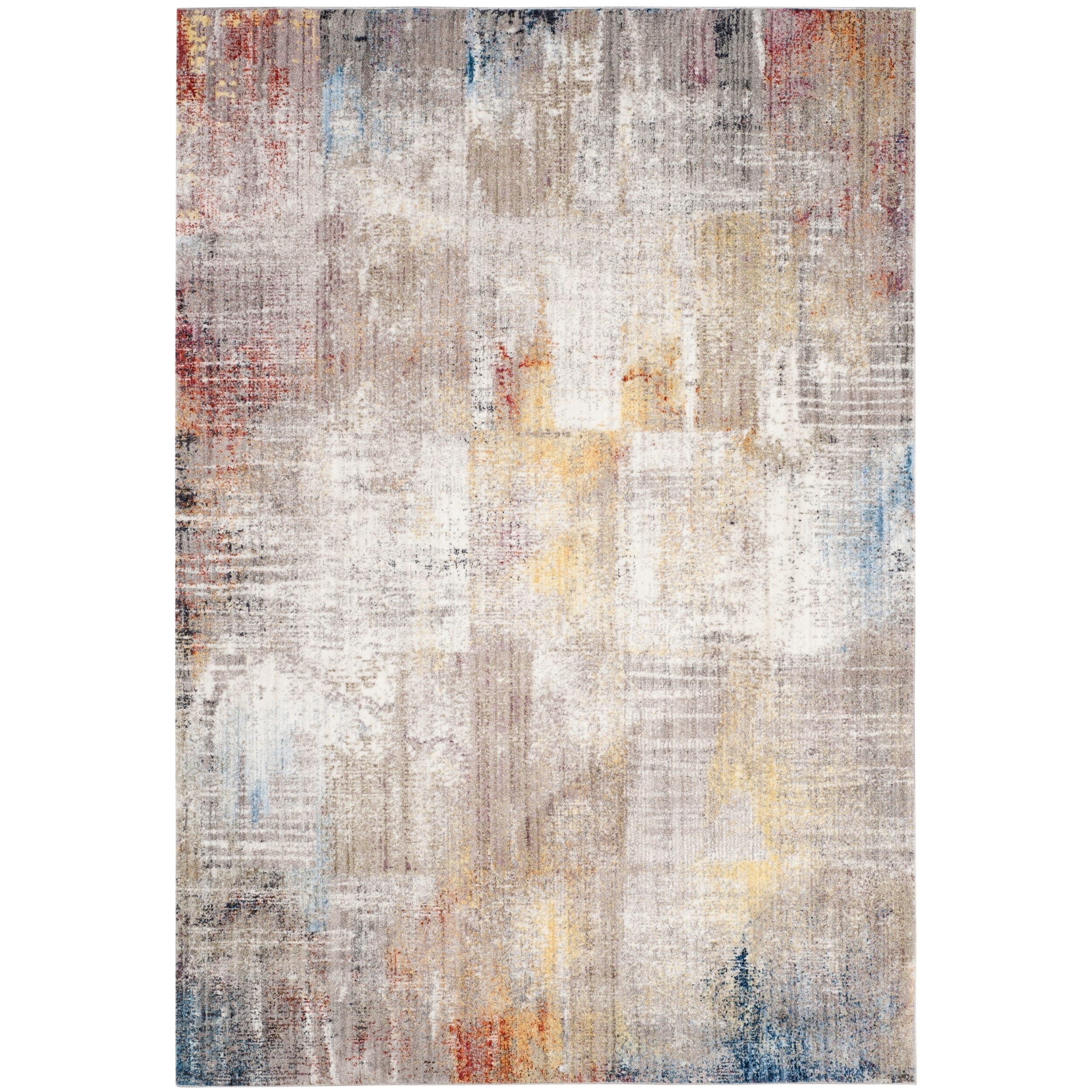 Shop Safavieh Monray Modern Abstract Polyester Grey Gold Area Rug