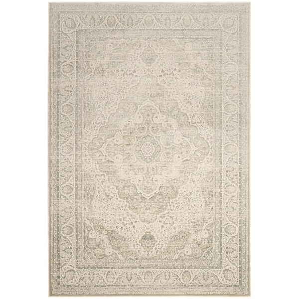 Safavieh Le Transitional Oriental Viscose Silver Cream Area Safavieh Le Transitional Oriental Viscose Silver Cream Area Rug 8 X27 X