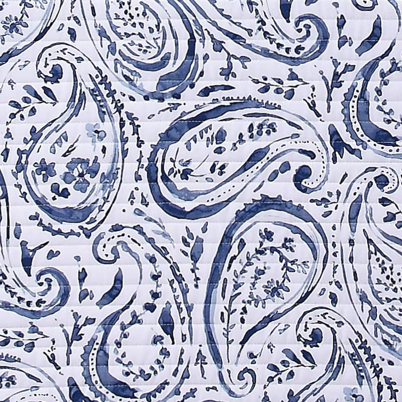 Oceanfront Resort Indienne Paisley Printed Cotton 3-Piece Quilt Set - Twin - Twin XL