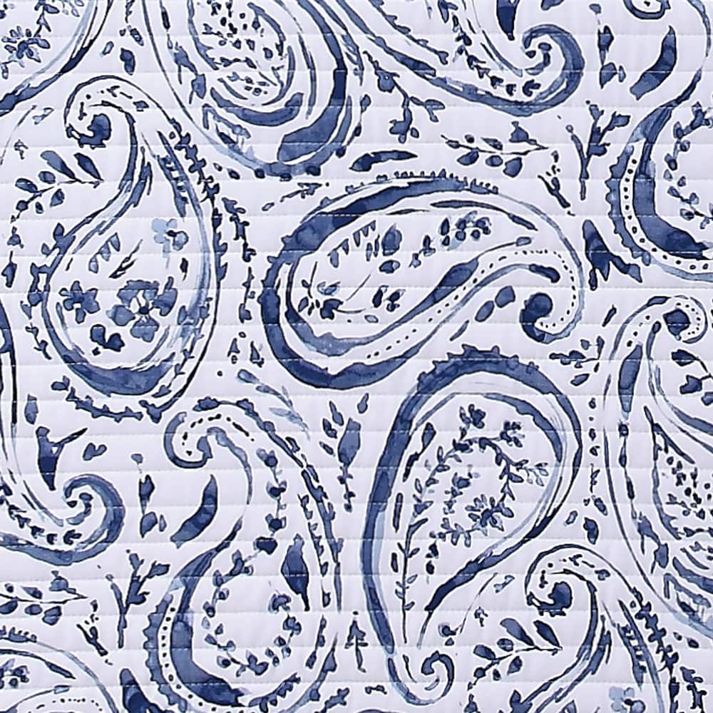 Oceanfront Resort Indienne Paisley Printed Cotton 3-Piece Quilt Set