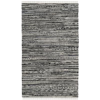 SAFAVIEH Handmade Rag Rug Ljubika Casual Stripe Cotton Rug with Fringe