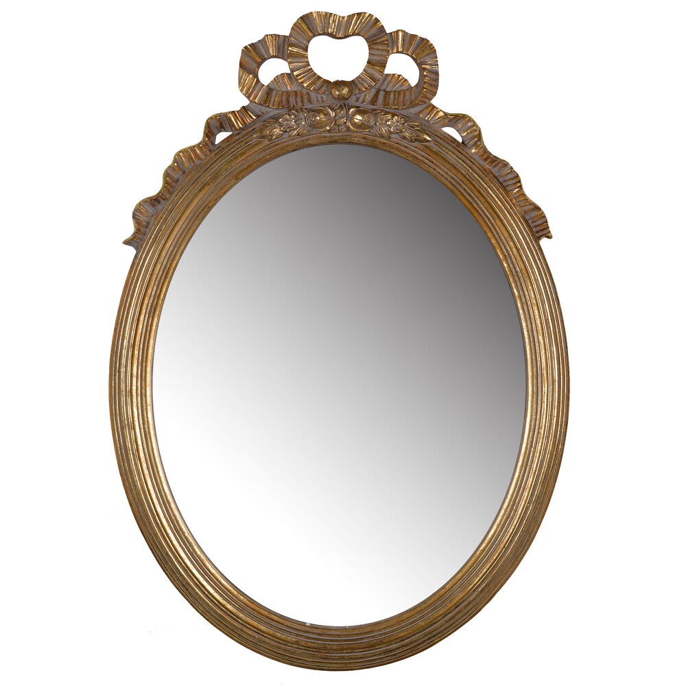 Marquis Gold 22-inch x 2-inch x 35-inch Round Mirror - Antique Gold - A