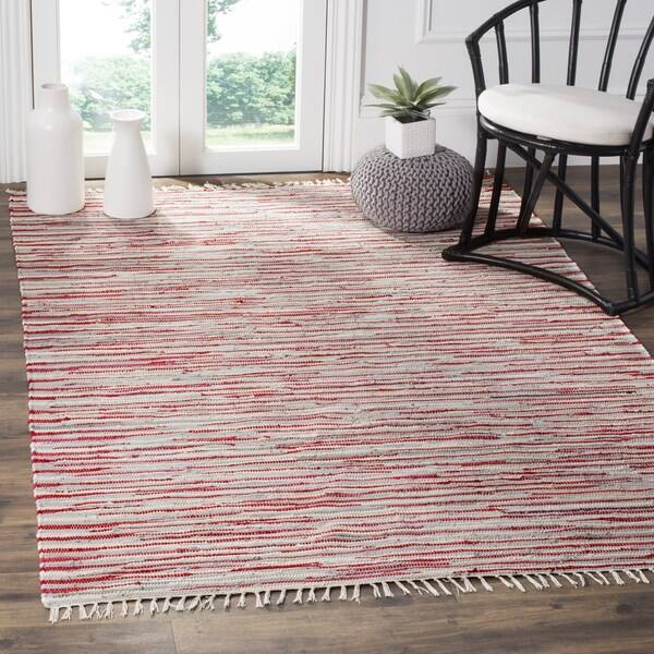 Safavieh Rag Rug Transitional Stripe Hand Woven Cotton Safavieh Rag Rug Transitional Stripe Hand Woven Cotton