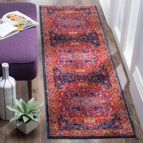 Safavieh Evoke Vintage Geometric Fuchsia/ Orange Runner Rug - 2'2 X 15'