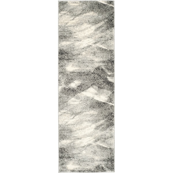 Safavieh Retro Modern Abstract Grey/ Ivory Runner Rug - 2'3" x 17'