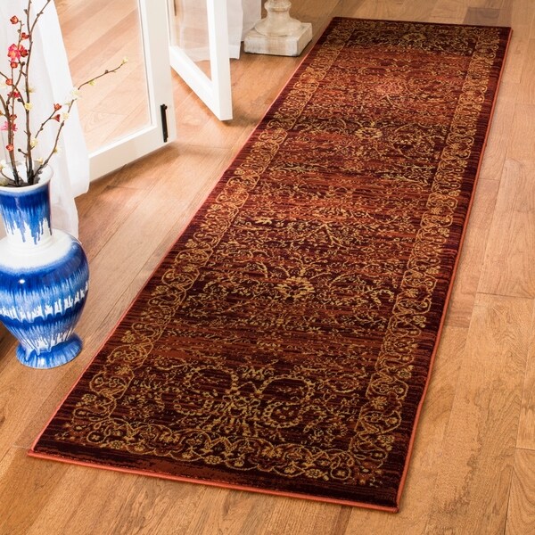 Safavieh Serenity Transitional Oriental Ruby/ Gold Runner Rug - 2'3 x 12'