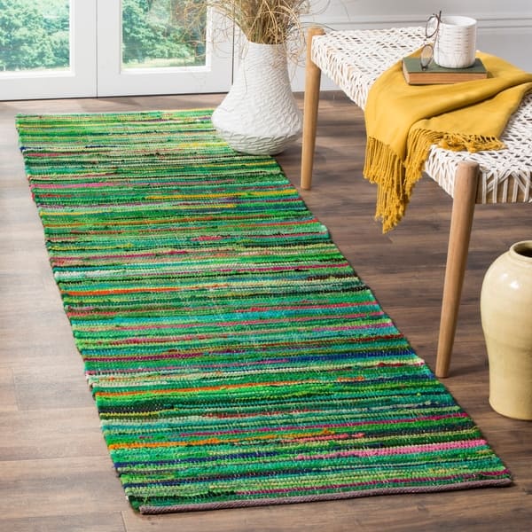 Safavieh Rag Rug Transitional Stripe Hand Woven Cotton Safavieh Rag Rug Transitional Stripe Hand Woven Cotton