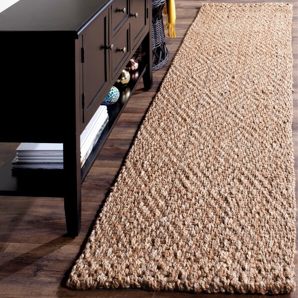 Safavieh Natural Fiber Coastal Solid Hand-Woven Jute Natural/ Natural Runner Rug - 2'3 x 20'