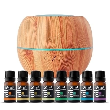 artnaturals 100ml Essential Oil Diffuser & Top 8 Essential Oil Set
