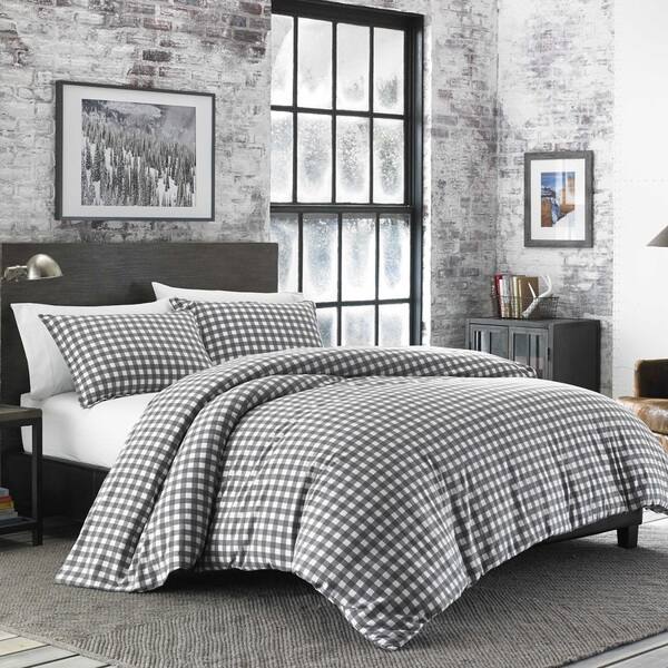 Shop Eddie Bauer Preston Cinder Flannel Comforter Set On Sale