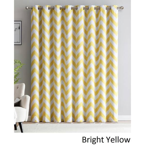 Shop Hlc Me Chevron Print Grommet Top Thermal Blackout Patio Door