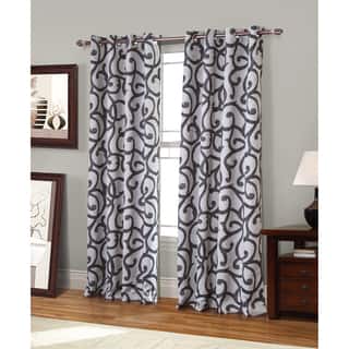 Casual Rt Designer Collection Curtains D For Less Rt Designer S Collection Copley Printed 84 Inch Blackout Grommet Curtain Panel Pair