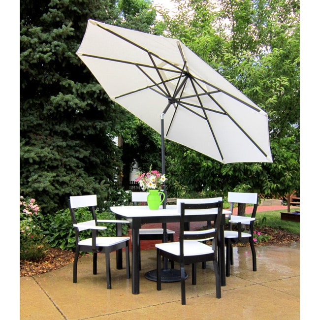 Kunkle Holdings9 Foot Tilt And Crank Octagon O Bravia Umbrella Dining Height Boulder Gray Dailymail