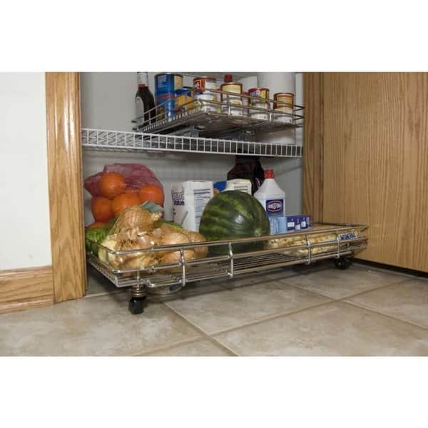 Shop Expandable Kitchen Cabinet Pull Out Shelf 22d X 12 Free