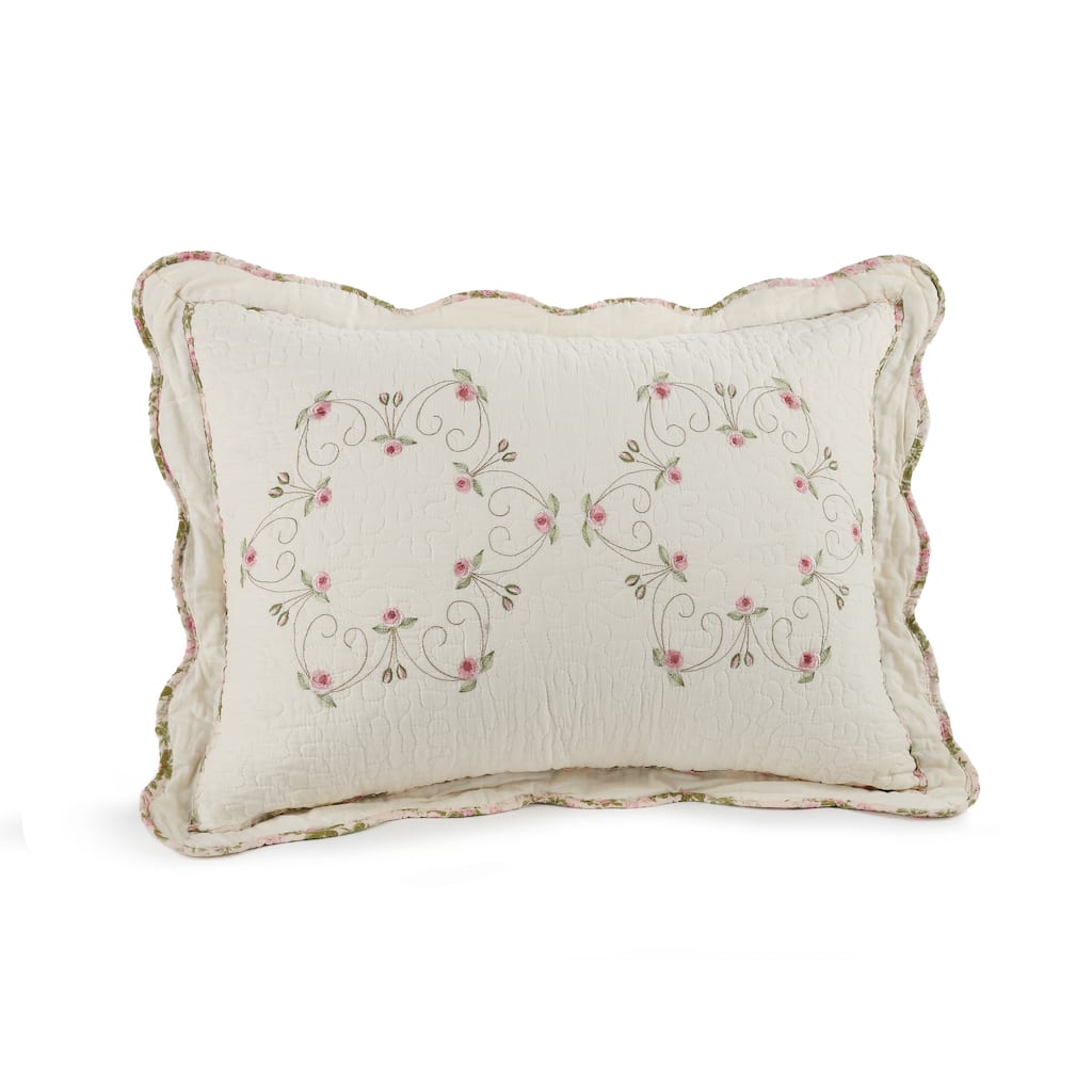 Modern Heirloom Felisa Floral Embroidered Pillow Sham