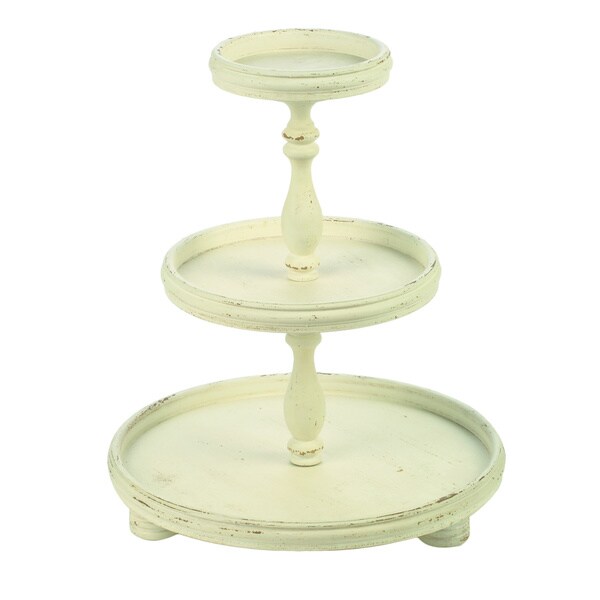 Antique White Wooden 3 Tier Display Stand Free Shipping Today Antique White Wooden 3 Tier Display Stand