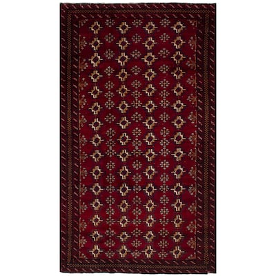 eCarpetGallery Red Wool Persian Vintage Hand-Knotted Rug (4'2 x 7'9)
