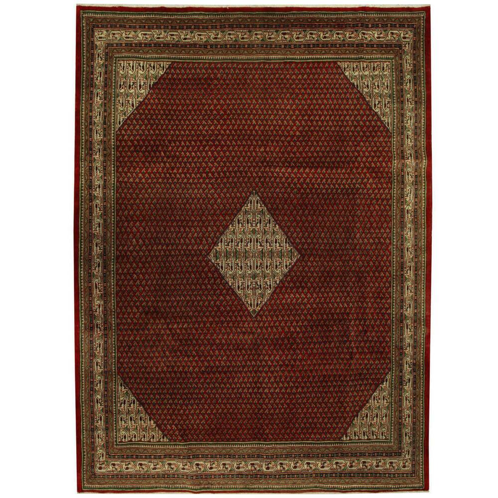HERAT ORIENTAL Handmade One-of-a-Kind Mir Wool Rug - 9'5 x 12'9