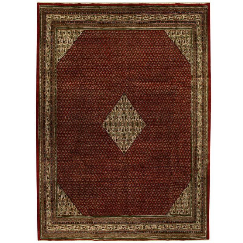 HERAT ORIENTAL Handmade One-of-a-Kind Mir Wool Rug - 9'5 x 12'9