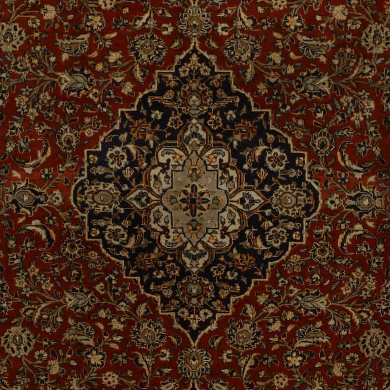 HERAT ORIENTAL Handmade One-of-a-Kind Kashan Wool Rug - 9'9 x 13'9