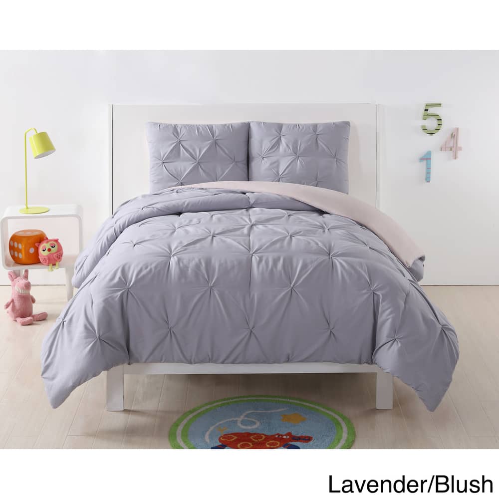 My World Pinch Pleat Solid 3-piece Duvet Set