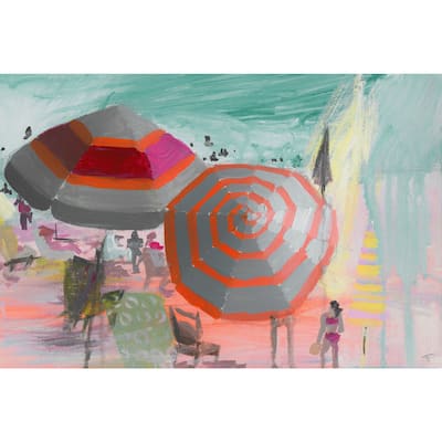 'Beach Festivities' Painting Print on Wrapped Canvas - Multi-Color