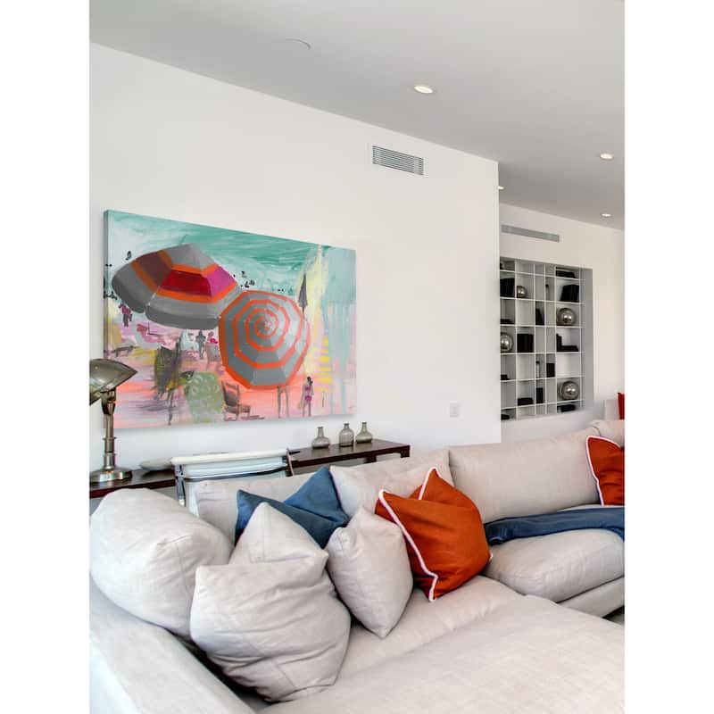 'Beach Festivities' Painting Print on Wrapped Canvas - Multi-Color