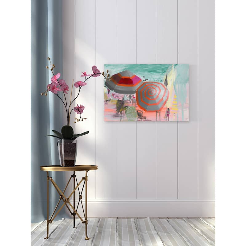 'Beach Festivities' Painting Print on Wrapped Canvas - Multi-Color