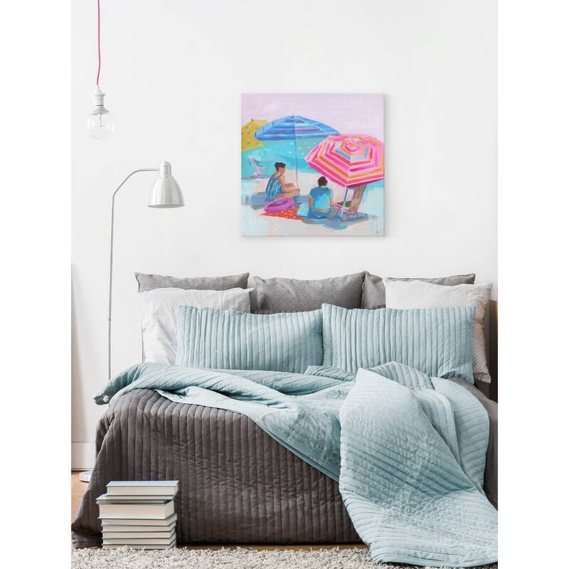 'En La Playa' Painting Print on Wrapped Canvas - Multi-Color
