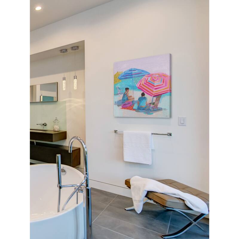 'En La Playa' Painting Print on Wrapped Canvas - Multi-Color