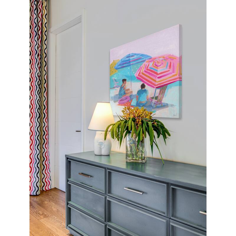 'En La Playa' Painting Print on Wrapped Canvas - Multi-Color