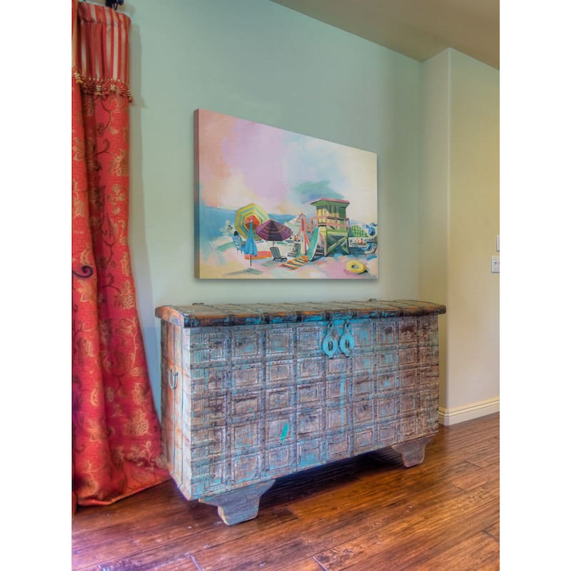 'Beach at Dusk' Painting Print on Wrapped Canvas - Multi-Color