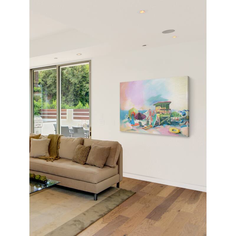 'Beach at Dusk' Painting Print on Wrapped Canvas - Multi-Color