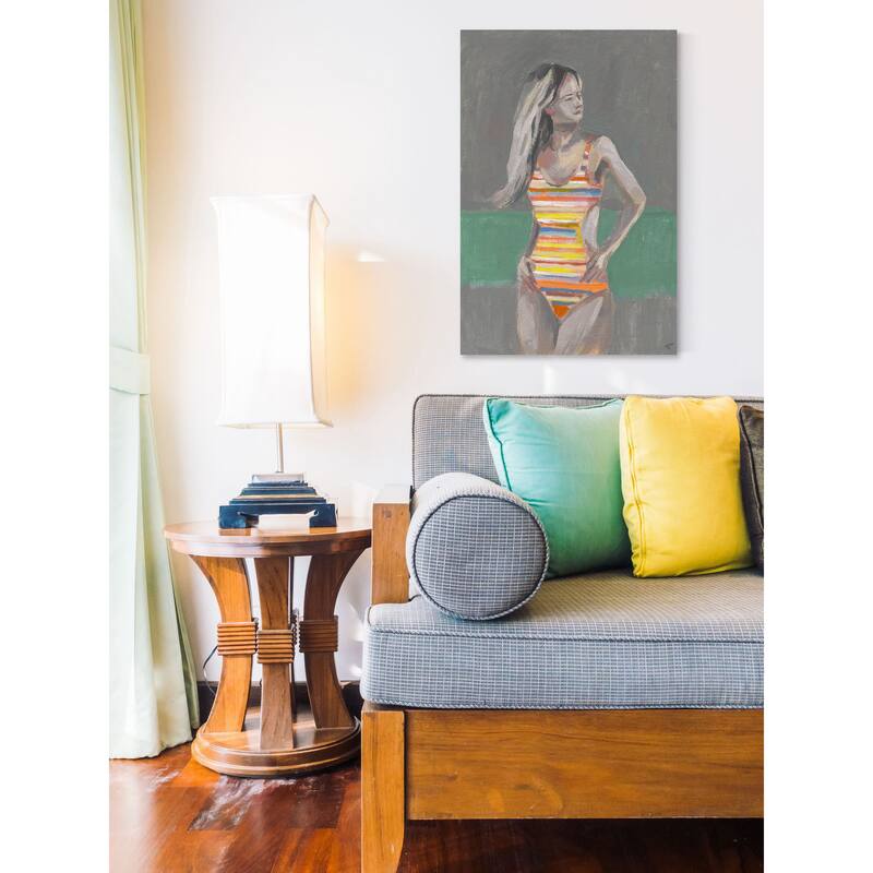 'Nautical Stripes' Painting Print on Wrapped Canvas - Multi-Color