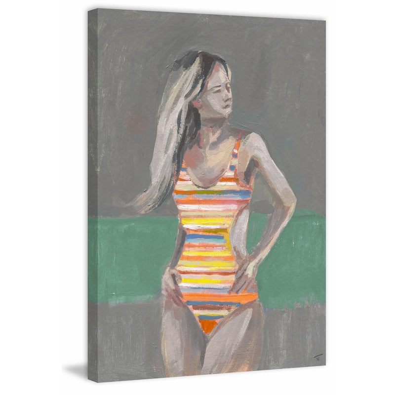 'Nautical Stripes' Painting Print on Wrapped Canvas - Multi-Color