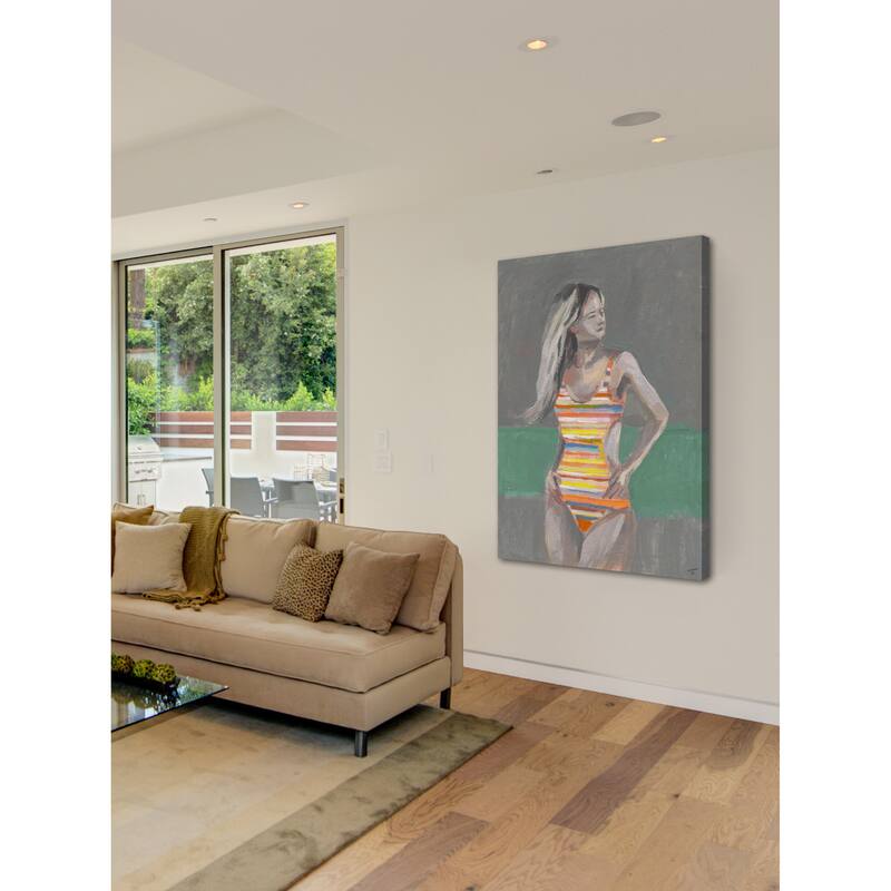 'Nautical Stripes' Painting Print on Wrapped Canvas - Multi-Color