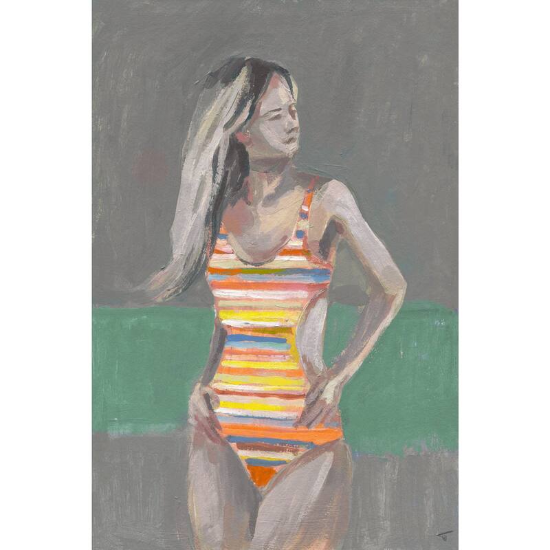 'Nautical Stripes' Painting Print on Wrapped Canvas - Multi-Color