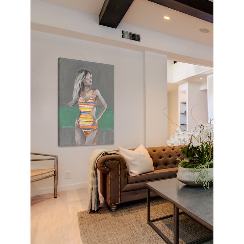 'Nautical Stripes' Painting Print on Wrapped Canvas - Multi-Color