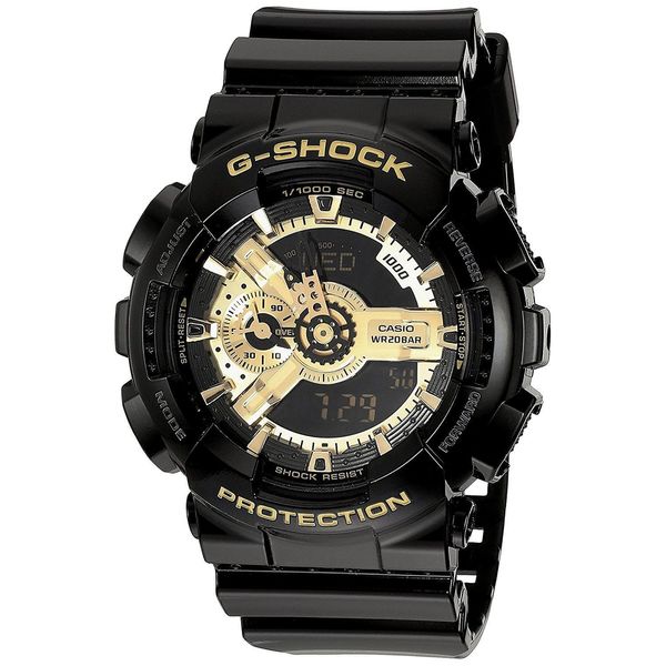 casio black resin watch