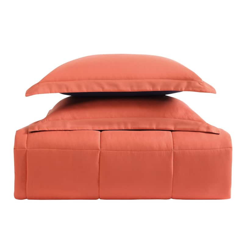 My World Solid Reversible 3-piece Comforter Set