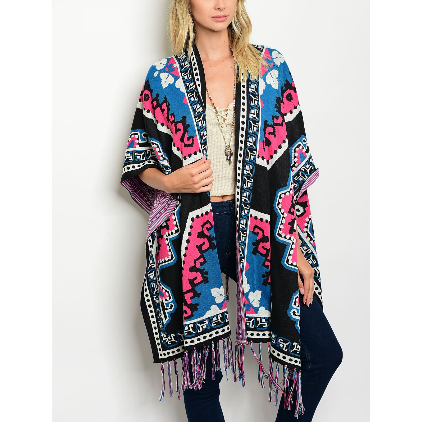 tribal kimono cardigan