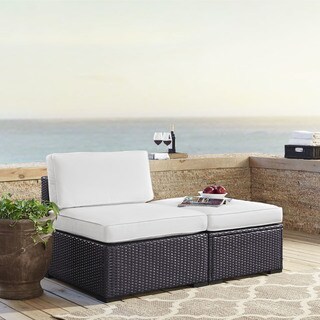 Biscayne White Cushion Armless Chair